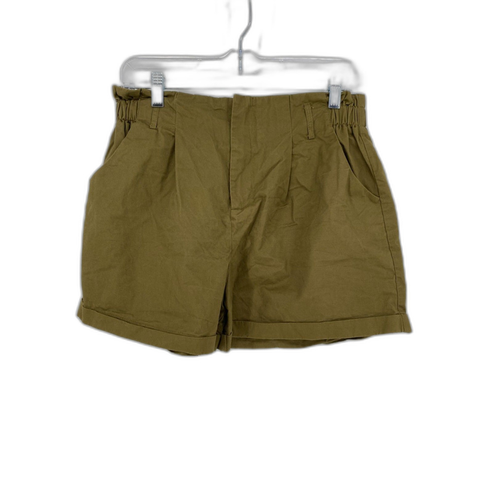Cider Olive Green Roll Up Hem Shorts Womens SZ XL